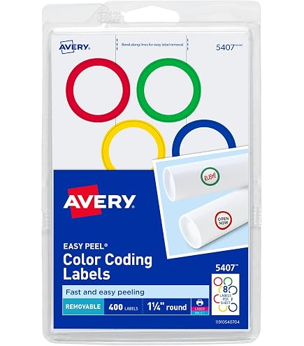 Amazon.com : Avery 5498 Removable Print or Write Color Coding
